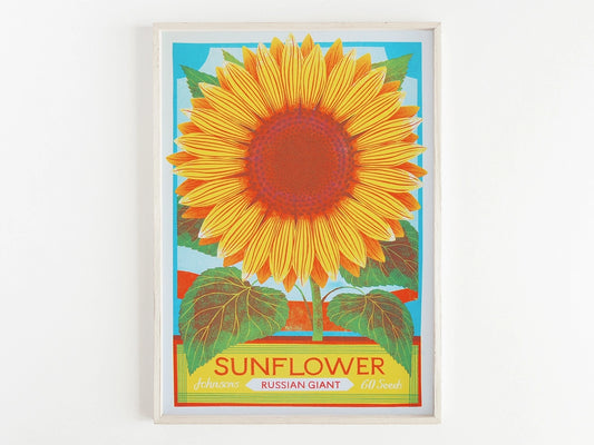 Sunflower A3 Risograph Print