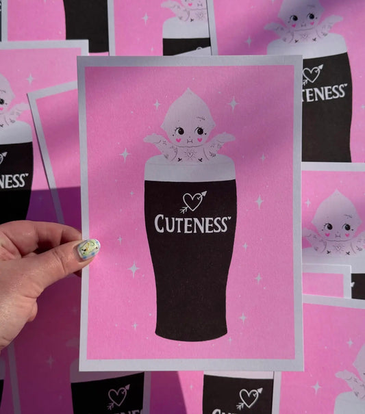 Kewpie Pint A5 Risograph Print
