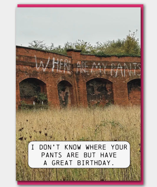 Pants Birthday Card