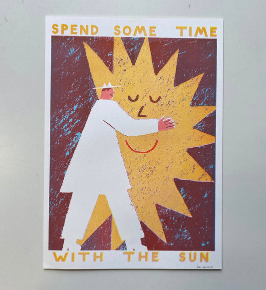 Spend Some Time With The Sun A3 Riso Print