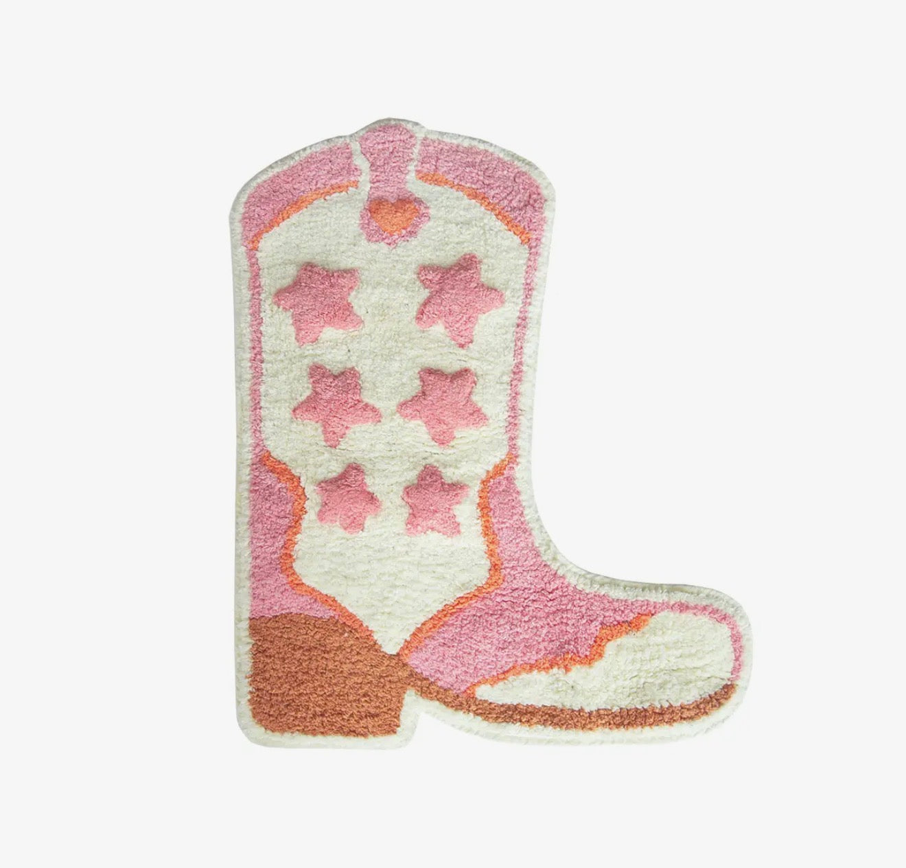 Cowboy Boot Tufted Bath Mat