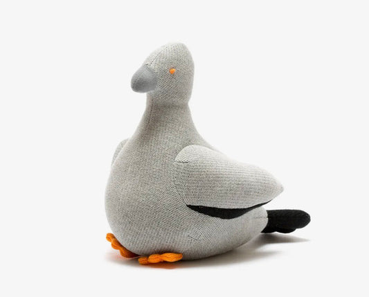 Grey Pigeon Baby Rattle