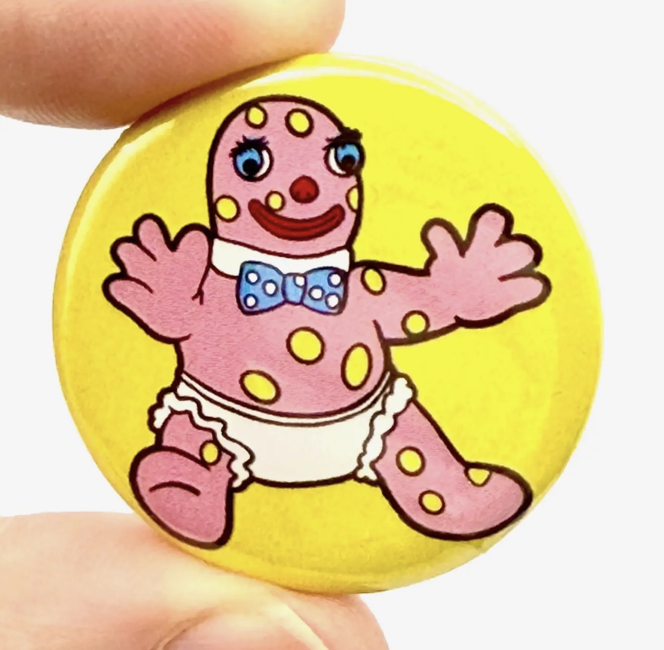 Baby Blobby Button Pin Badge