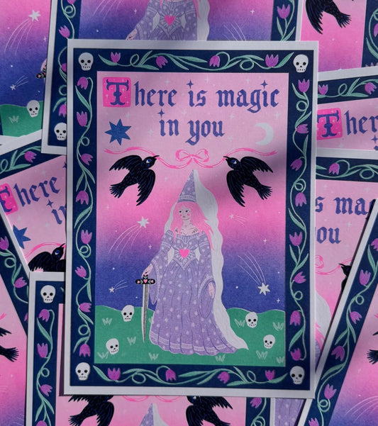 There Is Magic in You A4 Risograph Print