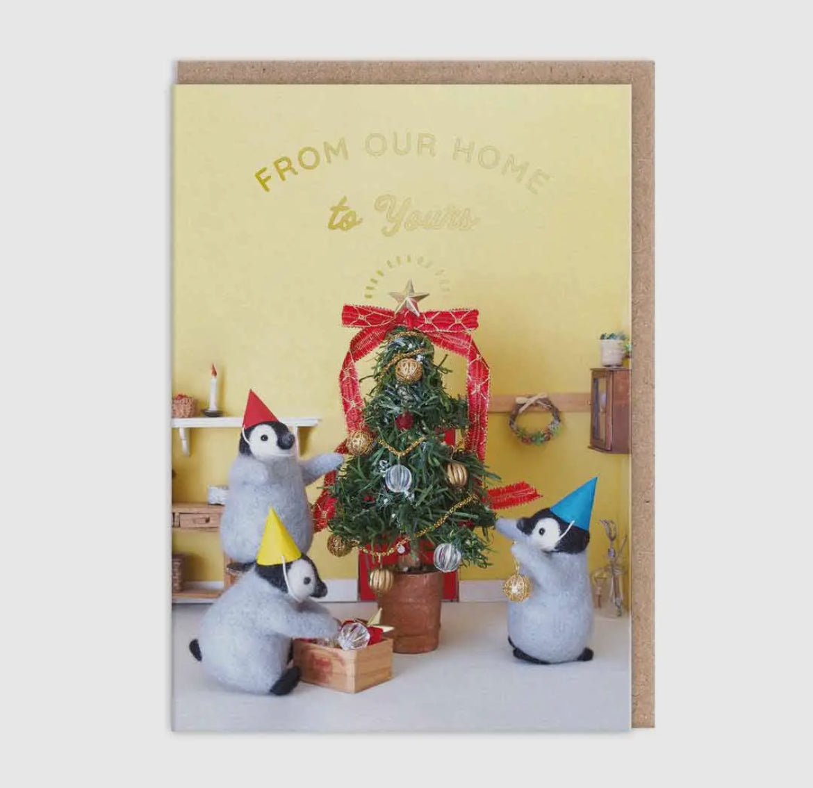 Our Home To Yours Penguins Christmas Card