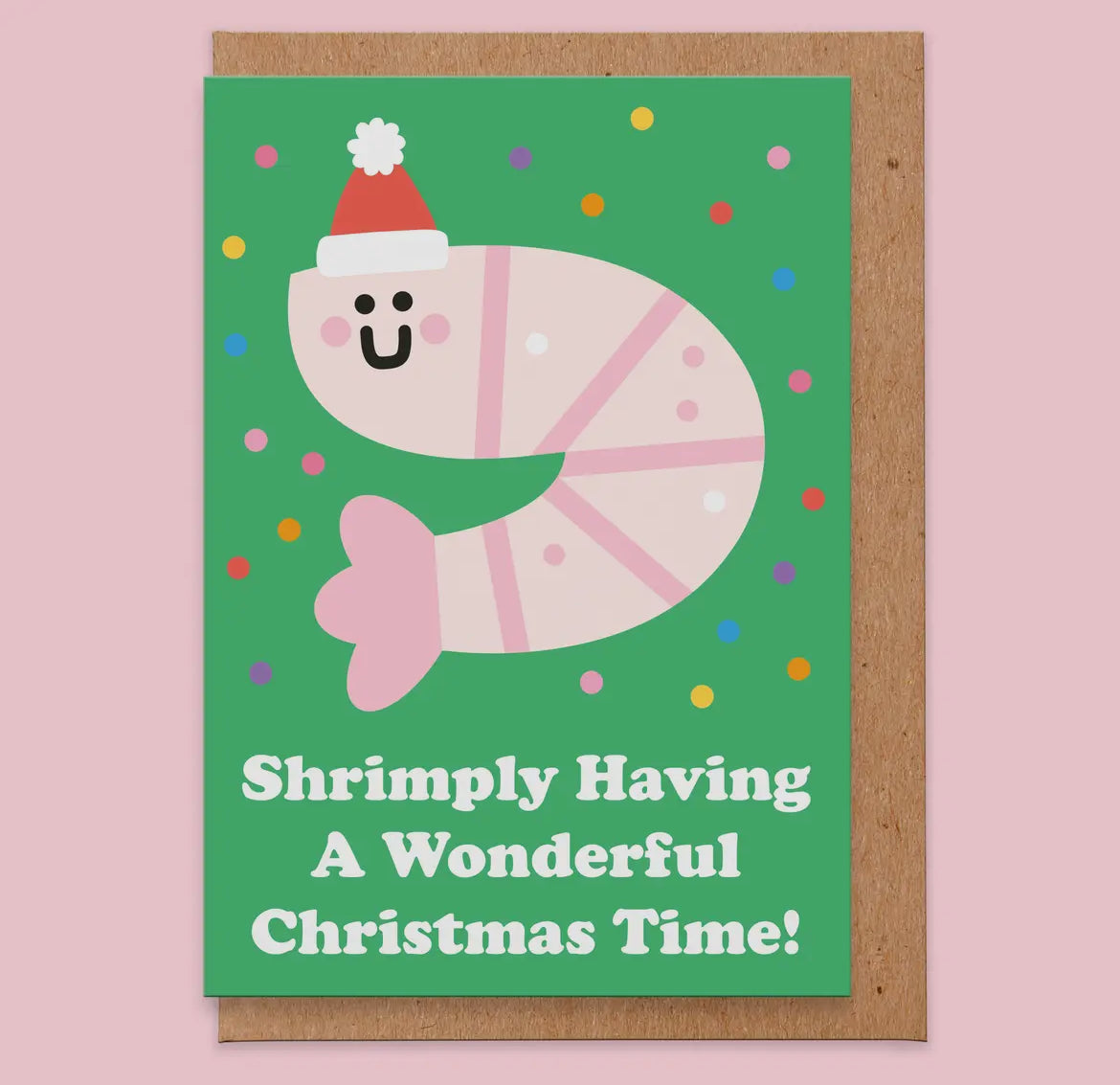 Shrimply Having A Wonderful Christmas Time Christmas Card
