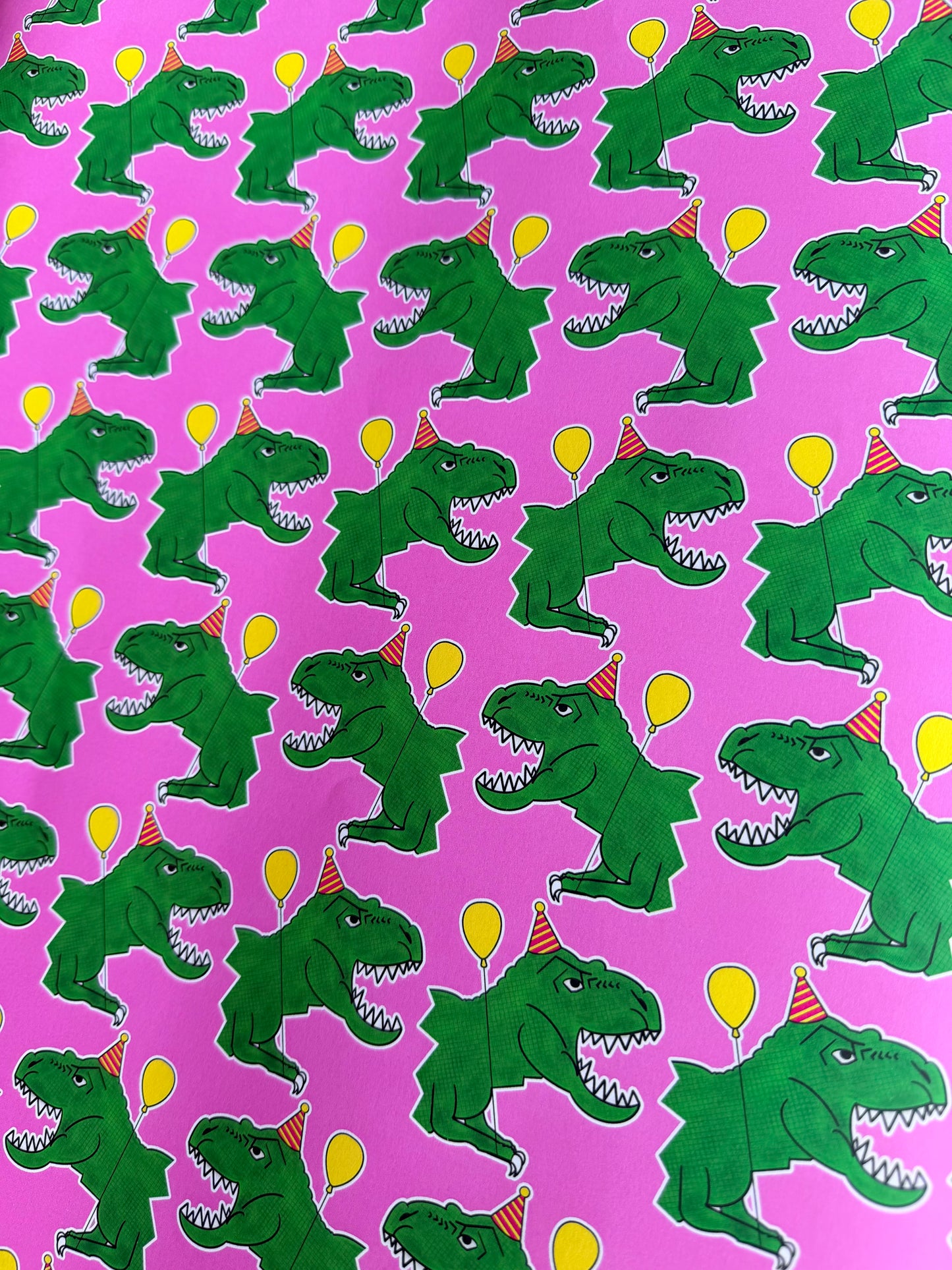 T Rex Party Wrapping Paper