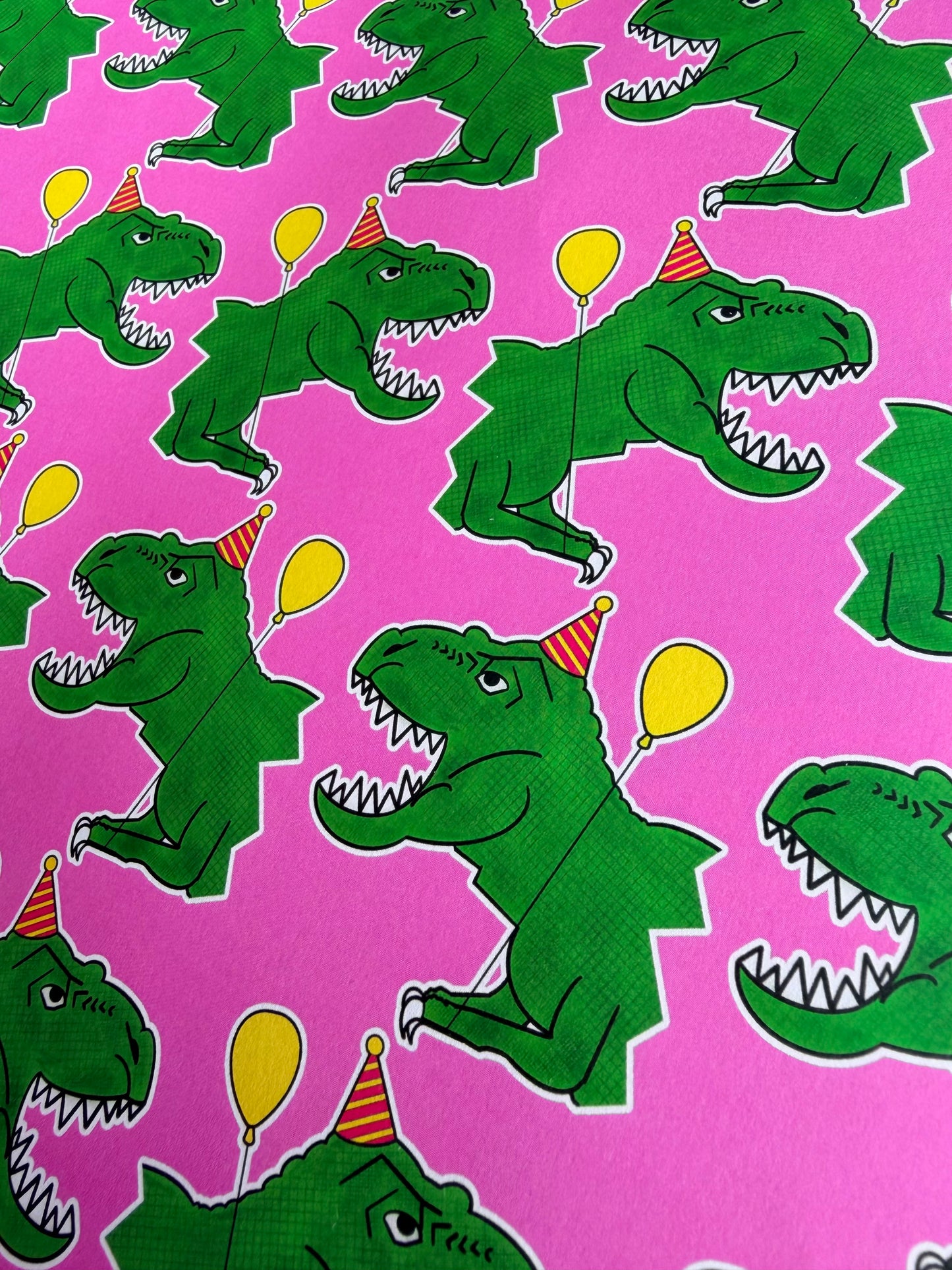 T Rex Party Wrapping Paper