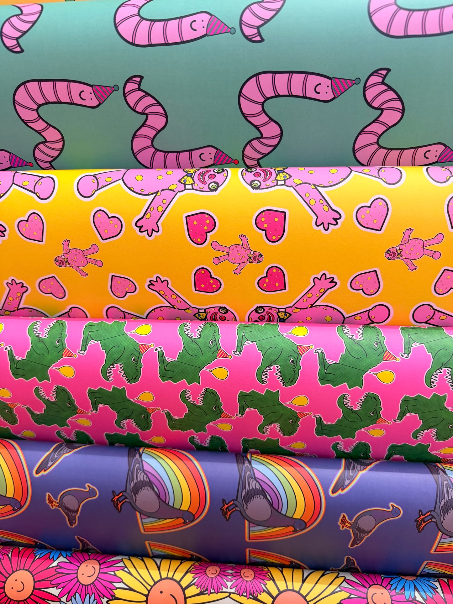 T Rex Party Wrapping Paper