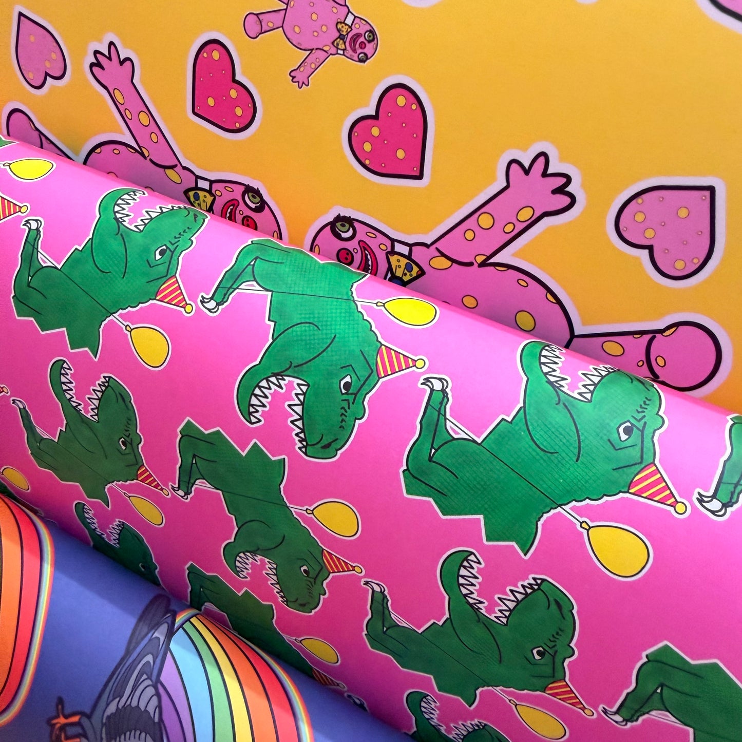 T Rex Party Wrapping Paper