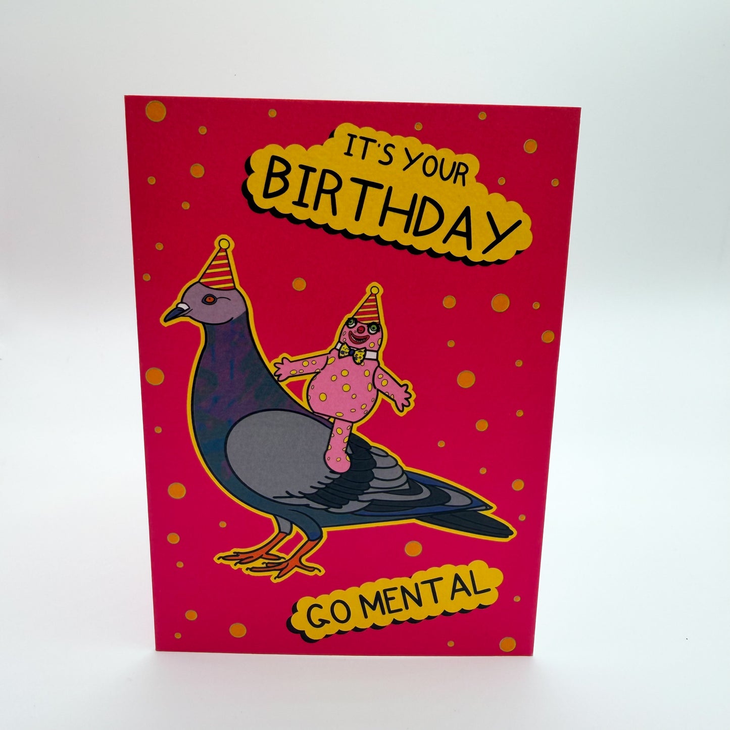 Blobby and Pigeon Birthday Card