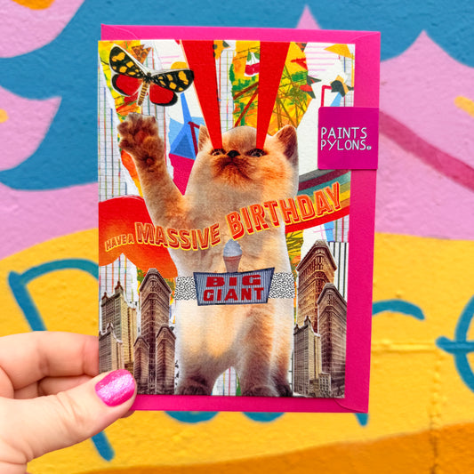 Massive Cat Birthday Card