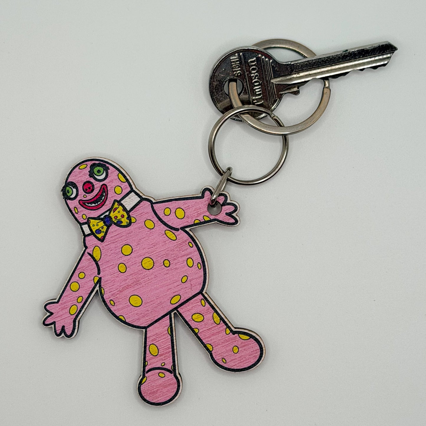Blobby Wooden Keyring