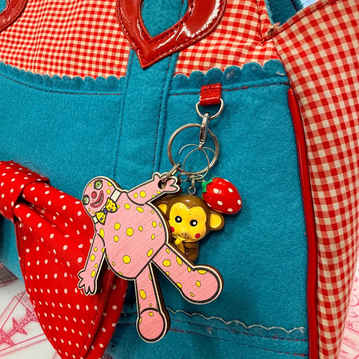 Blobby Wooden Keyring