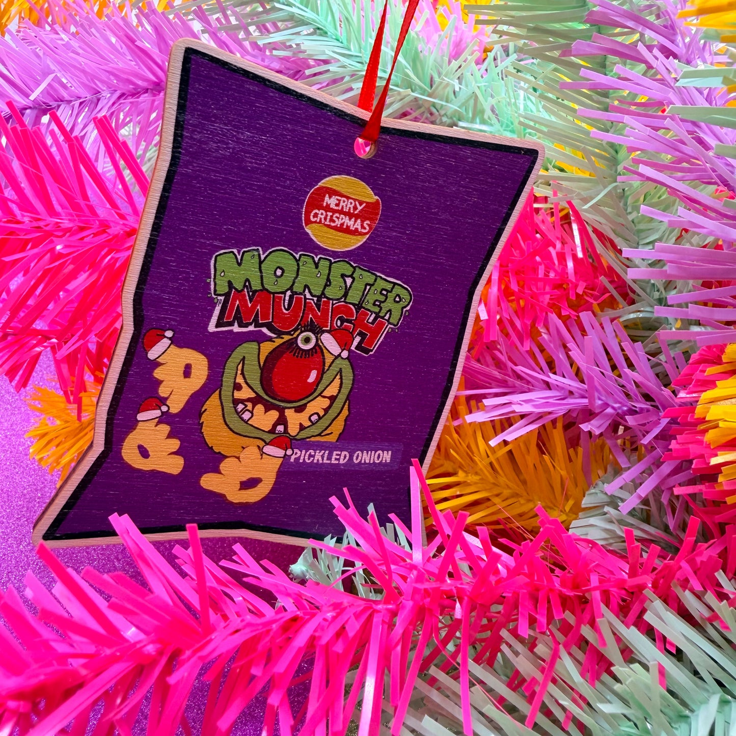 Monster Munch Wooden Christmas Decoration
