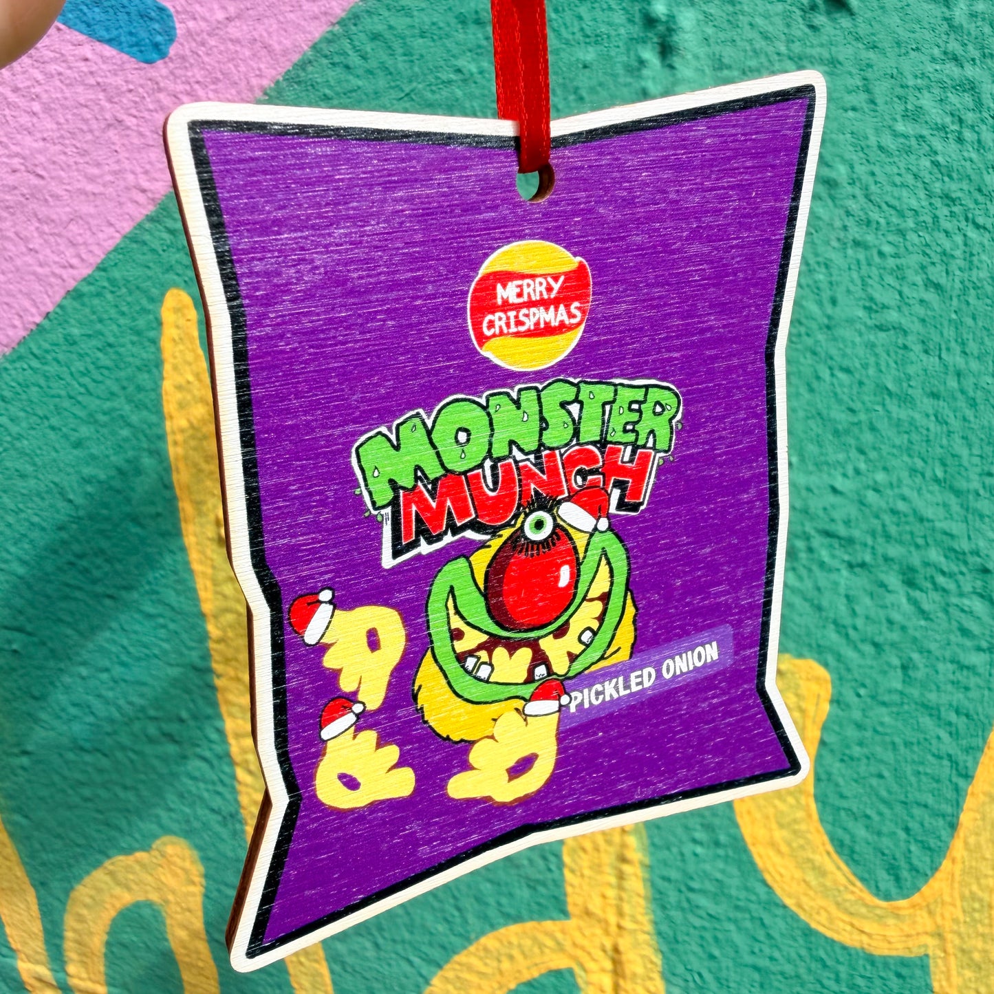 Monster Munch Wooden Christmas Decoration