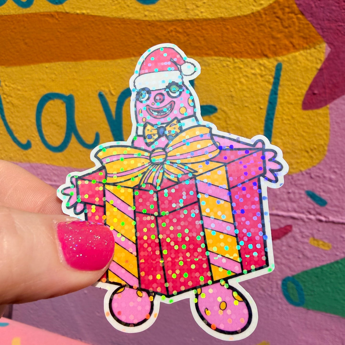 Blobby Christmas Present Sticker
