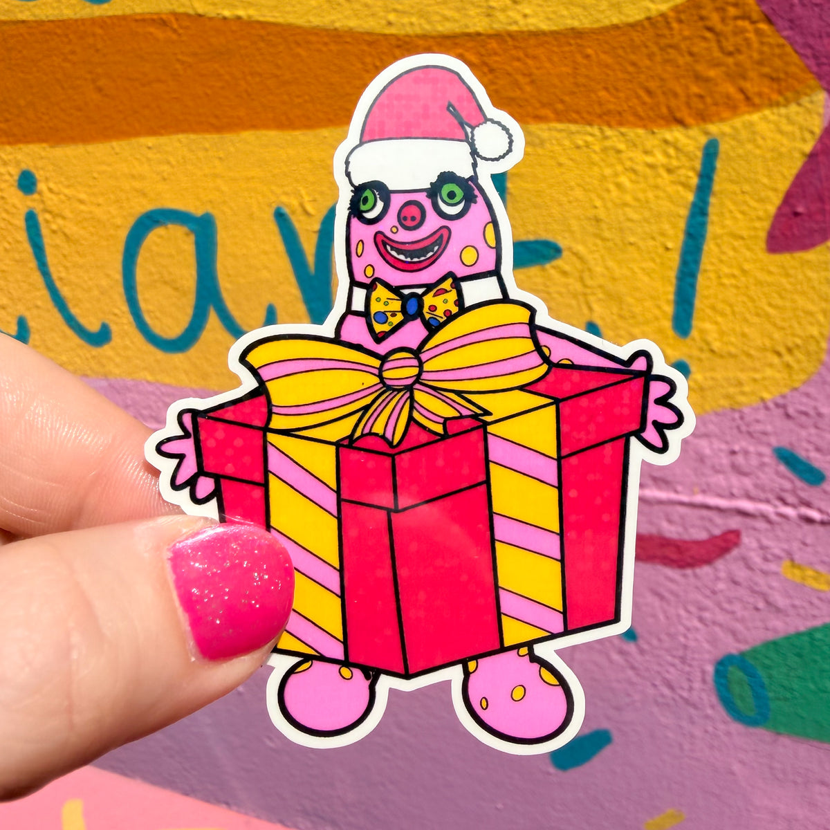 Blobby Christmas Present Sticker