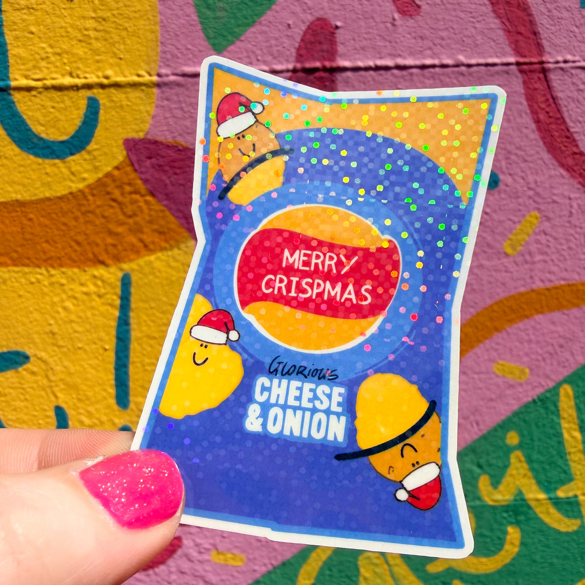 Cheese & Onion Cristmas Sticker