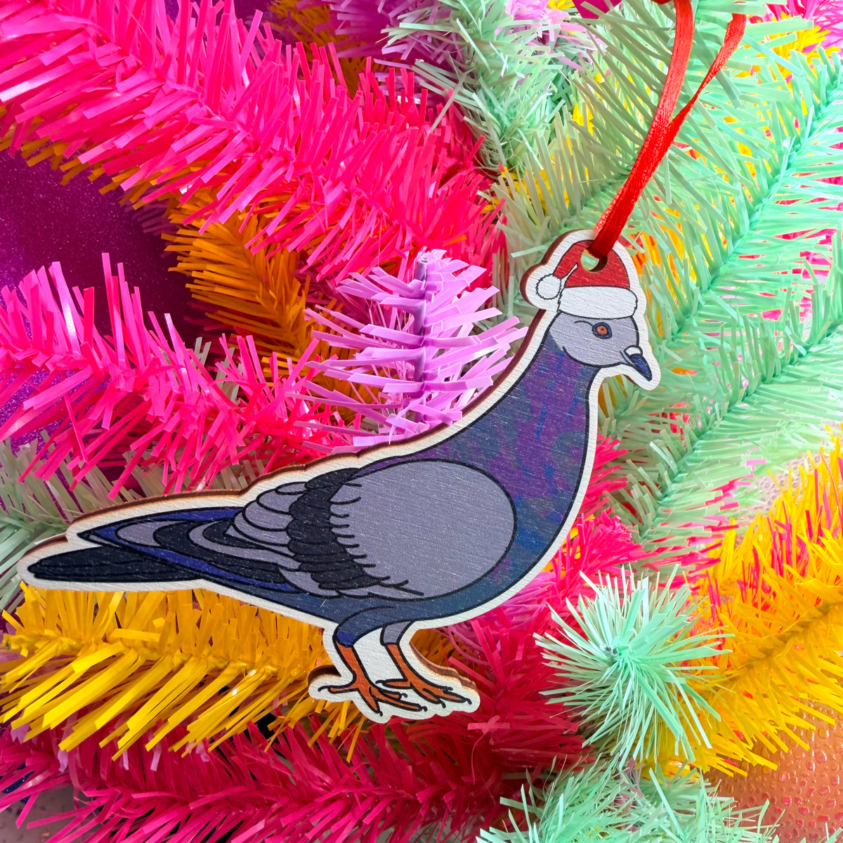 Pigeon Wooden Christmas Decoration