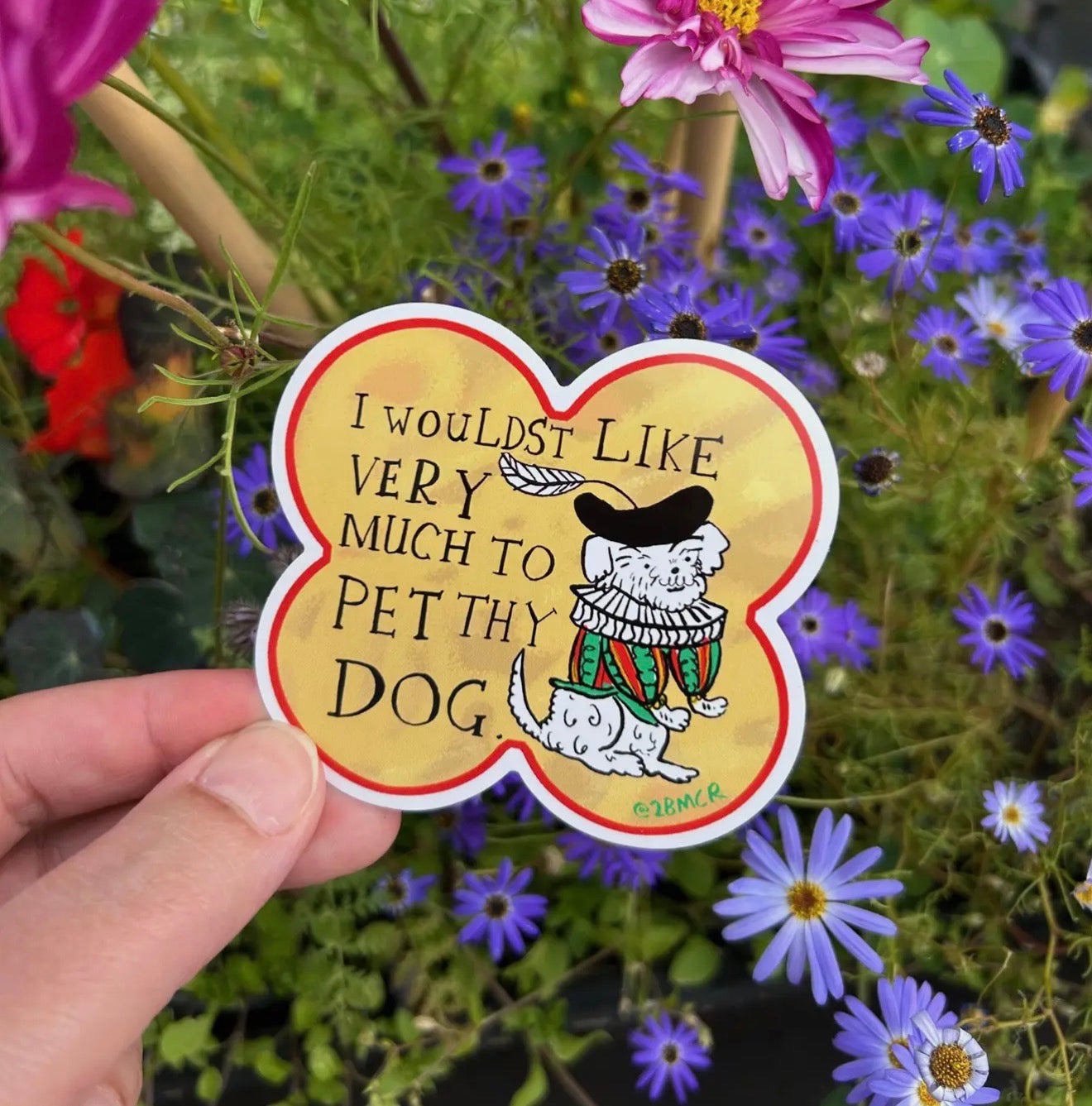 I Would Like To Pet Your Dog Vinyl Sticker