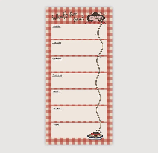 What's For Tea? Illustrated Meal Planning Notepad