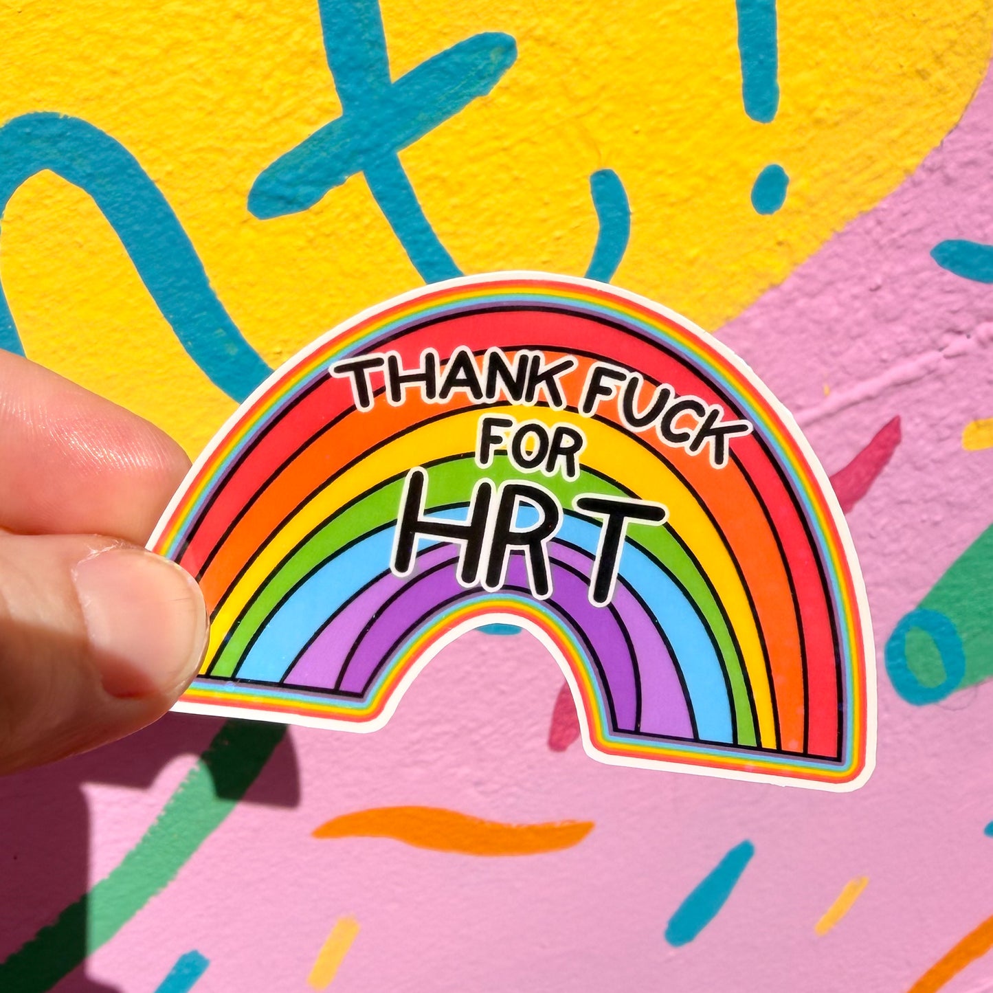 Thank Fuck for HRT Sticker
