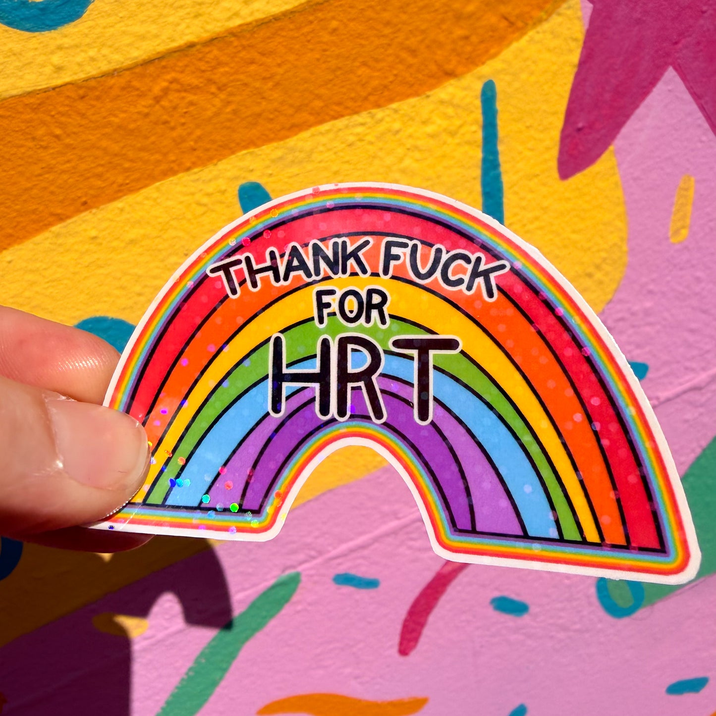 Thank Fuck for HRT Sticker