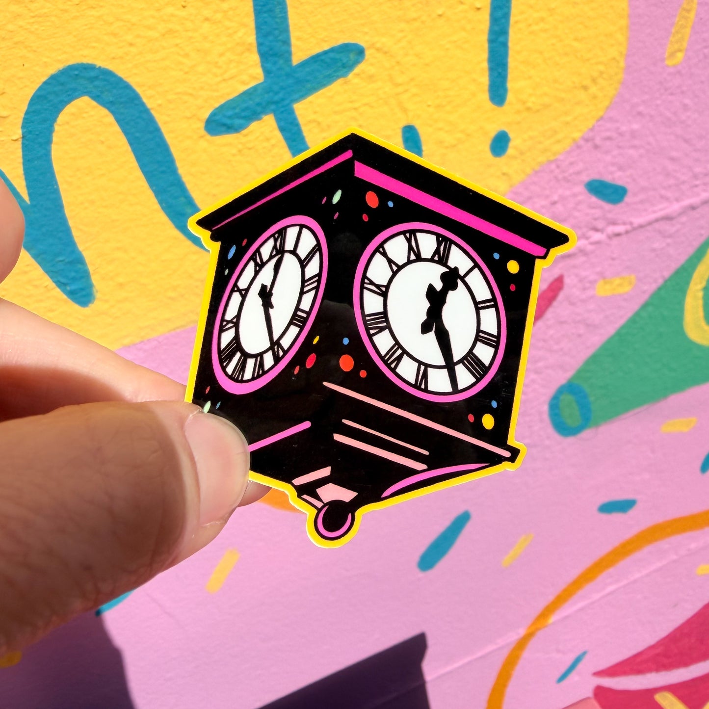 Central Station Clock Drawing Sticker