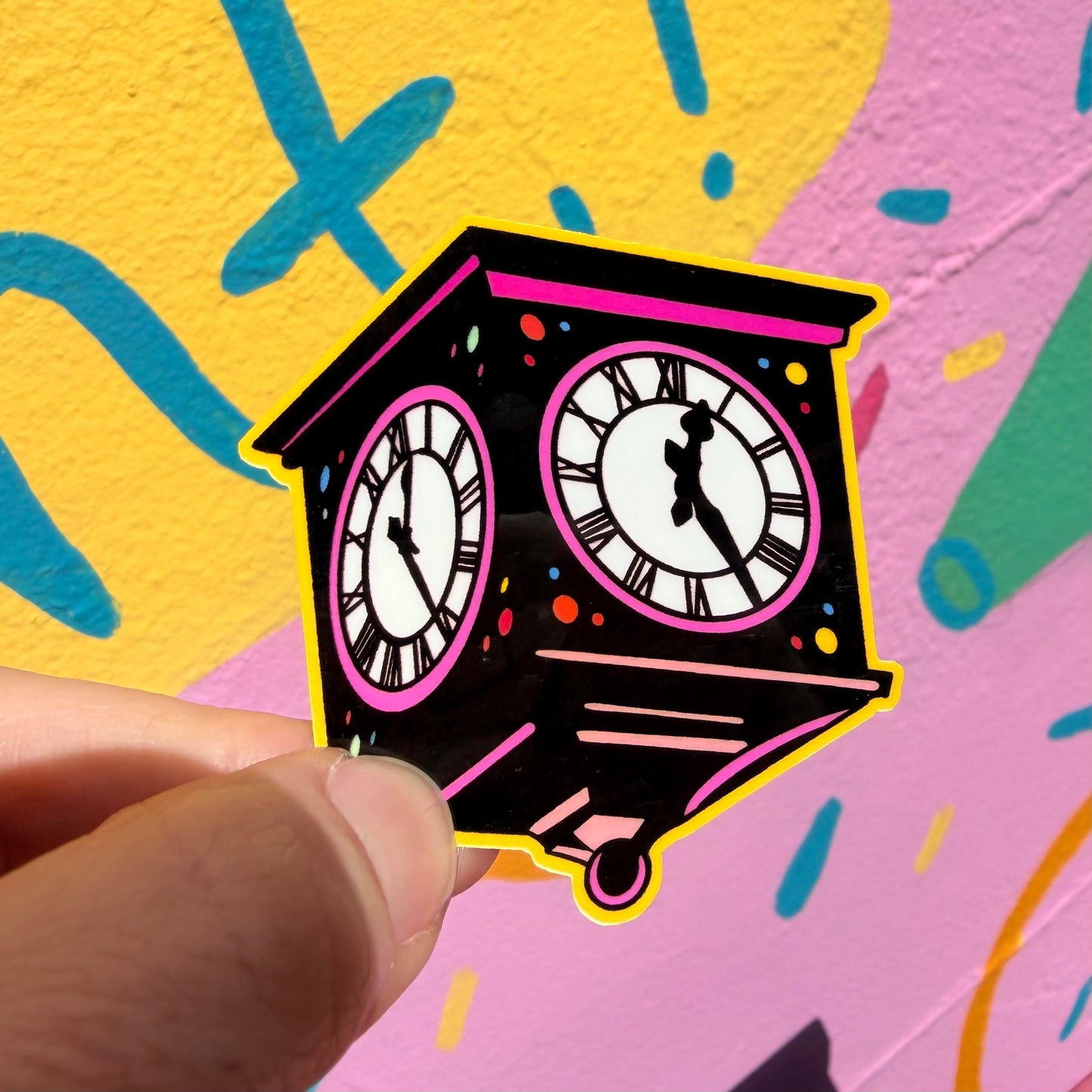 Central Station Clock Drawing Sticker