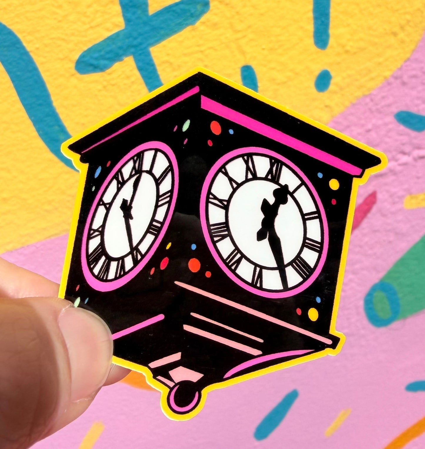 Central Station Clock Drawing Sticker