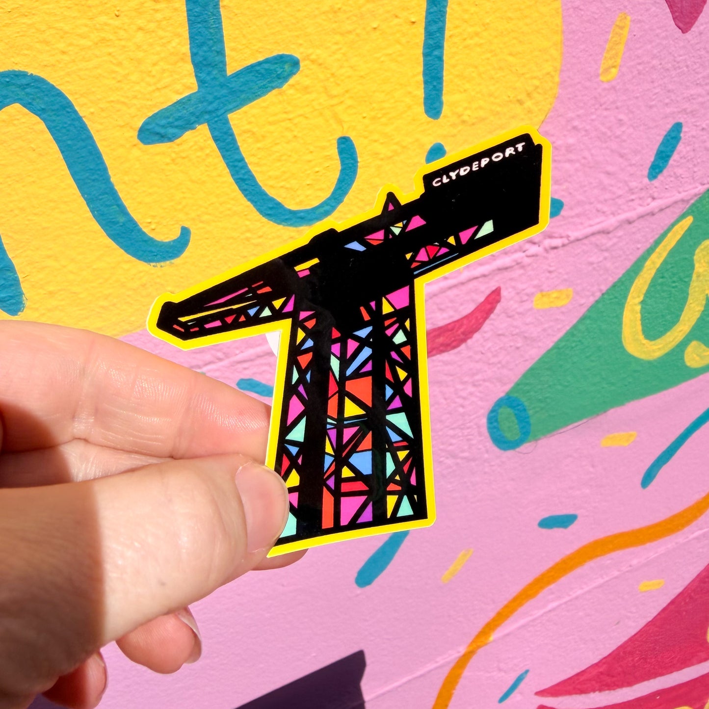 Finnieston Crane Drawing Sticker