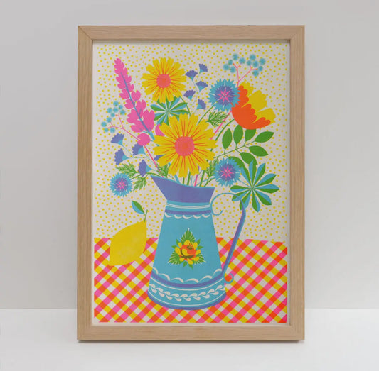 Summer Blooms A3 Risograph Print