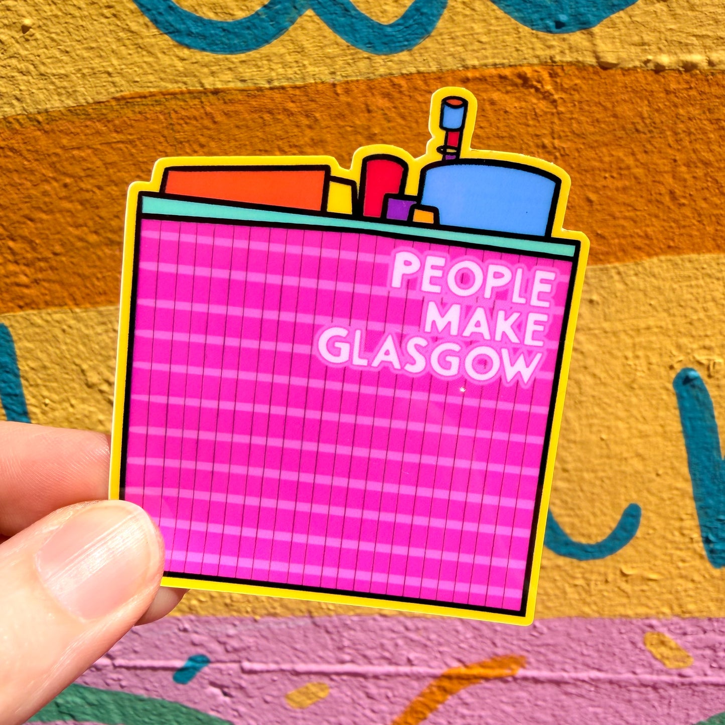 People Make Glasgow Drawing Sticker