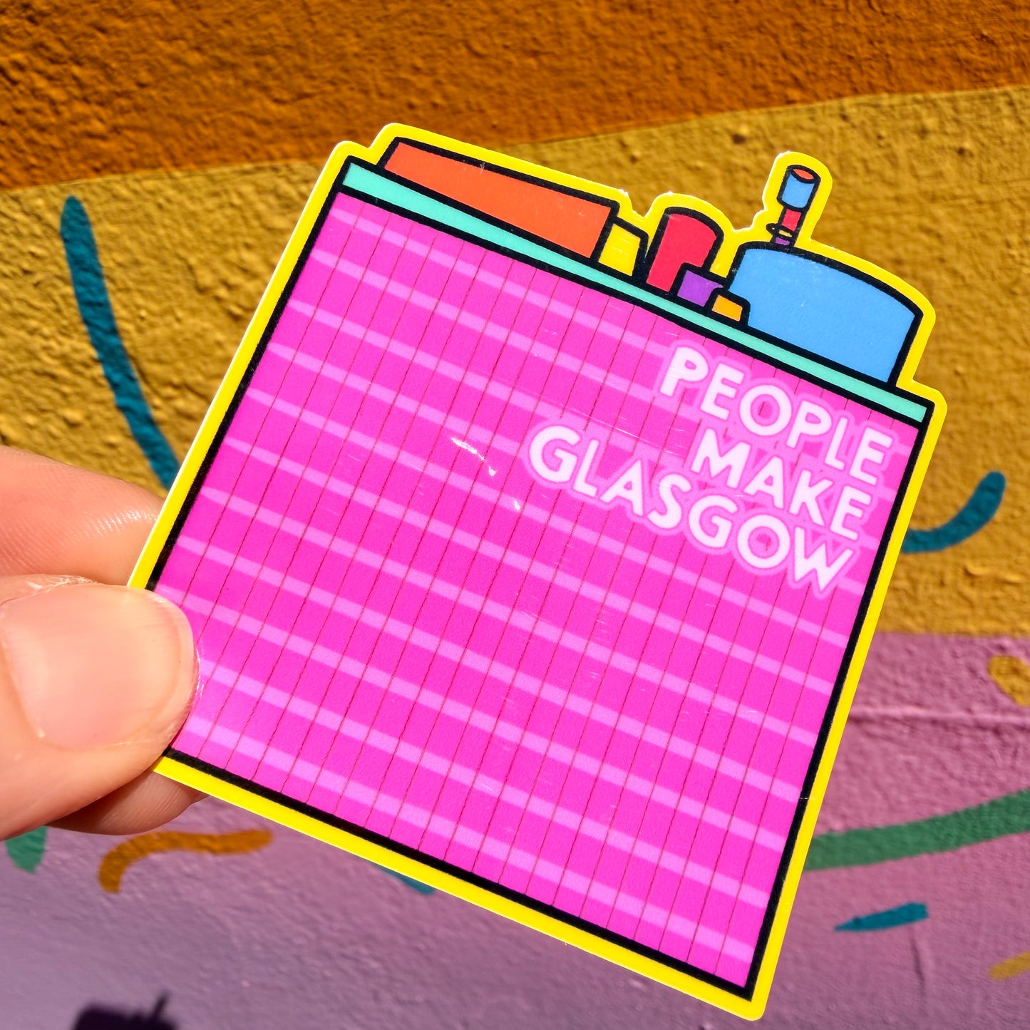 People Make Glasgow Drawing Sticker