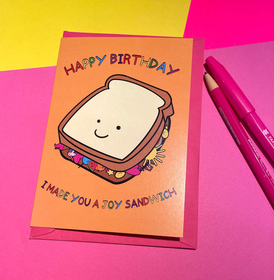 Joy Sandwich Birthday Card