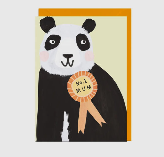 No 1 Mum Panda Foil Card