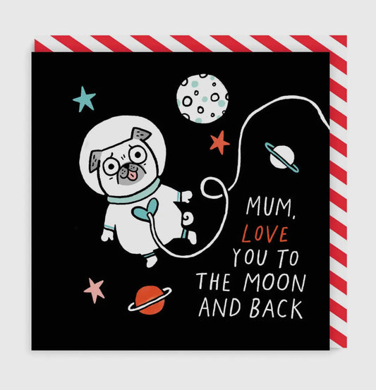 Mum Love You To the Moon and Back Square Greeting Card