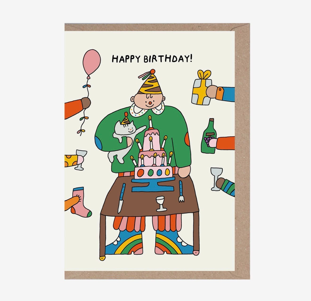 Happy Birthday Cats Dogs Card