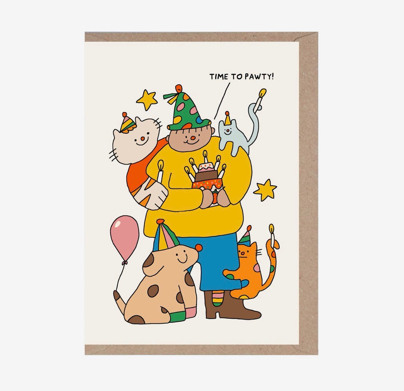 Time To Pawty Birthday Card