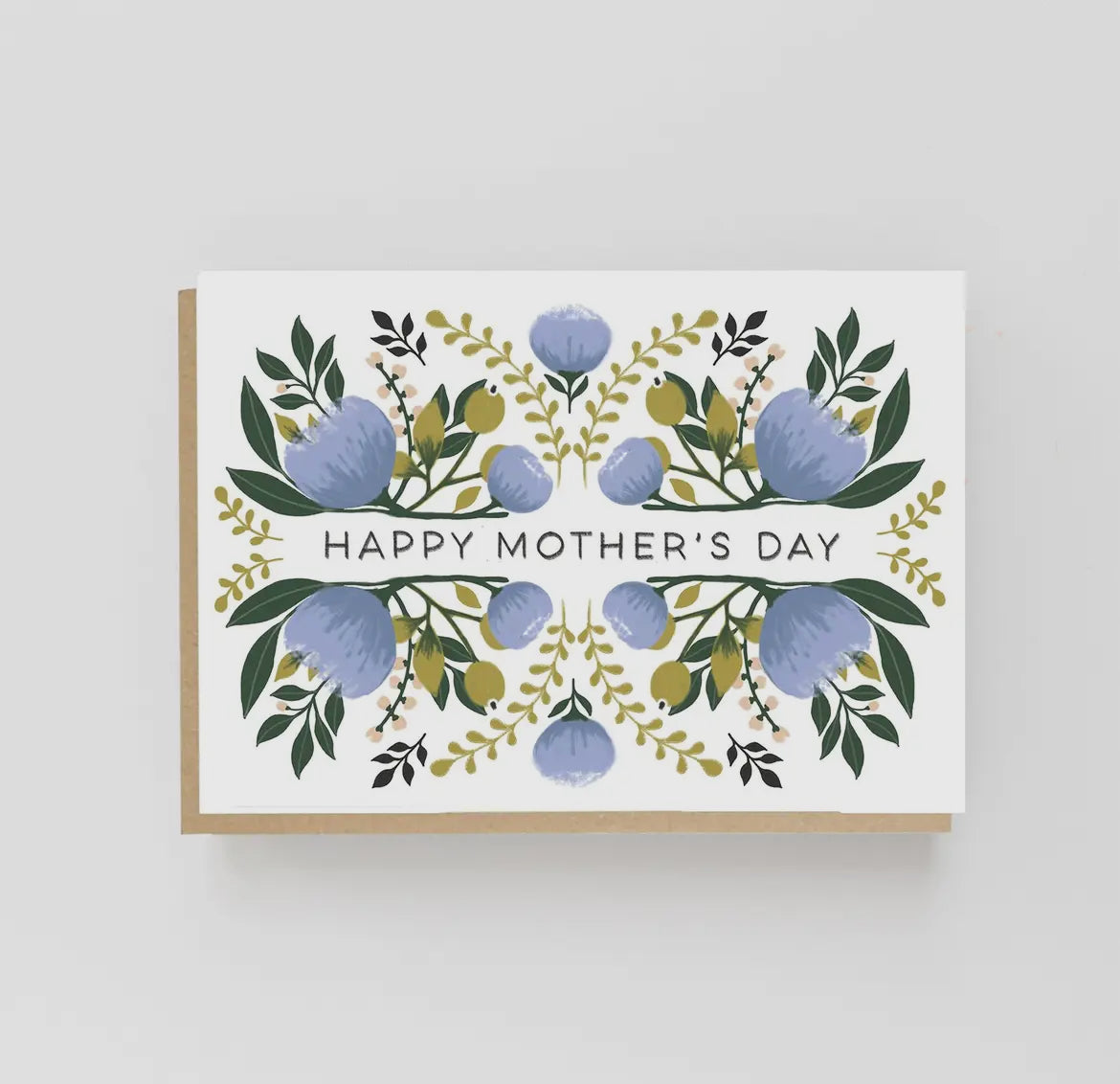 Floral Blue Happy Mother's Day Card