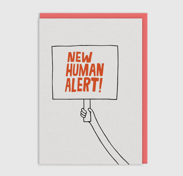 New Human Alert Placard New Baby Card – studiopylon