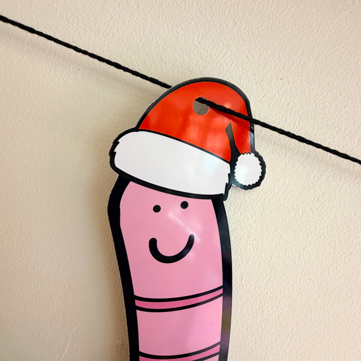 Cute Worm Christmas Garland
