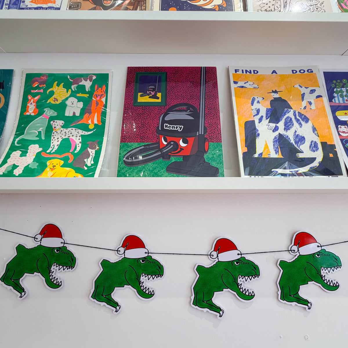 T Rex Christmas Garland