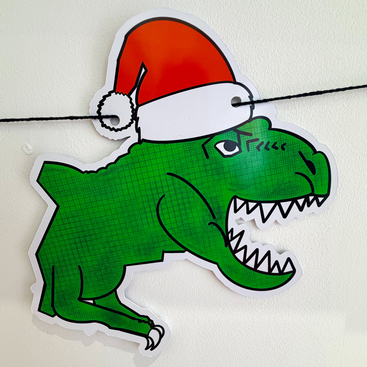 T Rex Christmas Garland