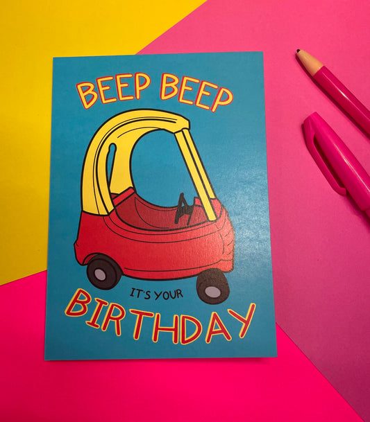 Beep Beep Birthday Greetings Card