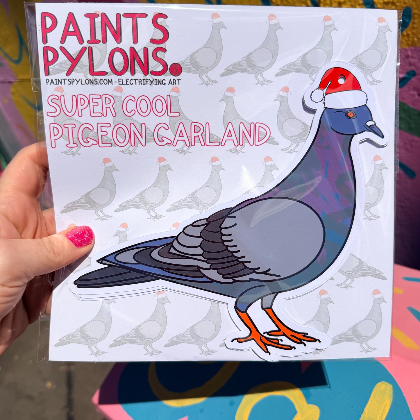 Cooo-l Christmas Pigeon Garland