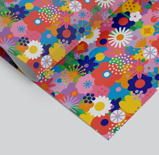 Blooms Pattern Gift Wrap
