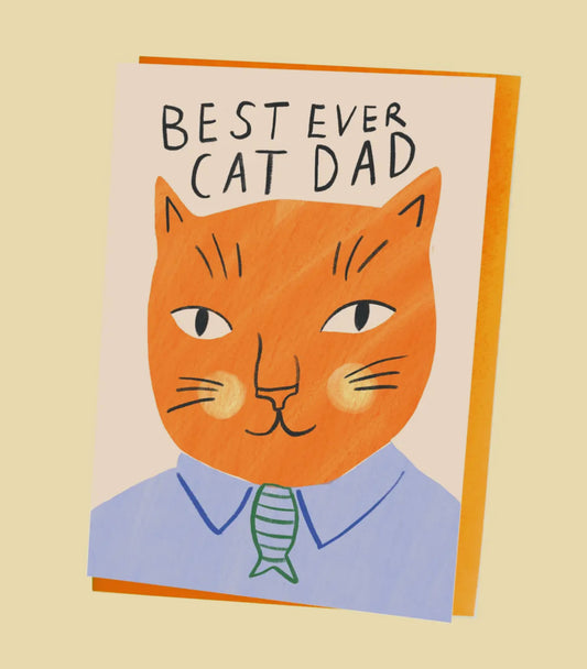 Best Ever Cat Dad Greeting Card
