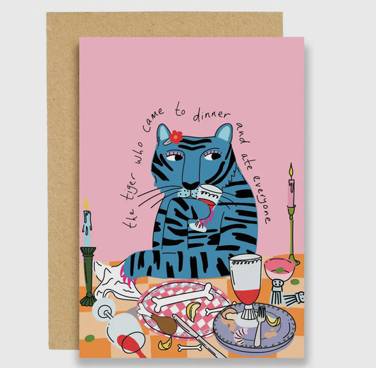 The Tiger Who Came To Dinner and Ate Everyone Card